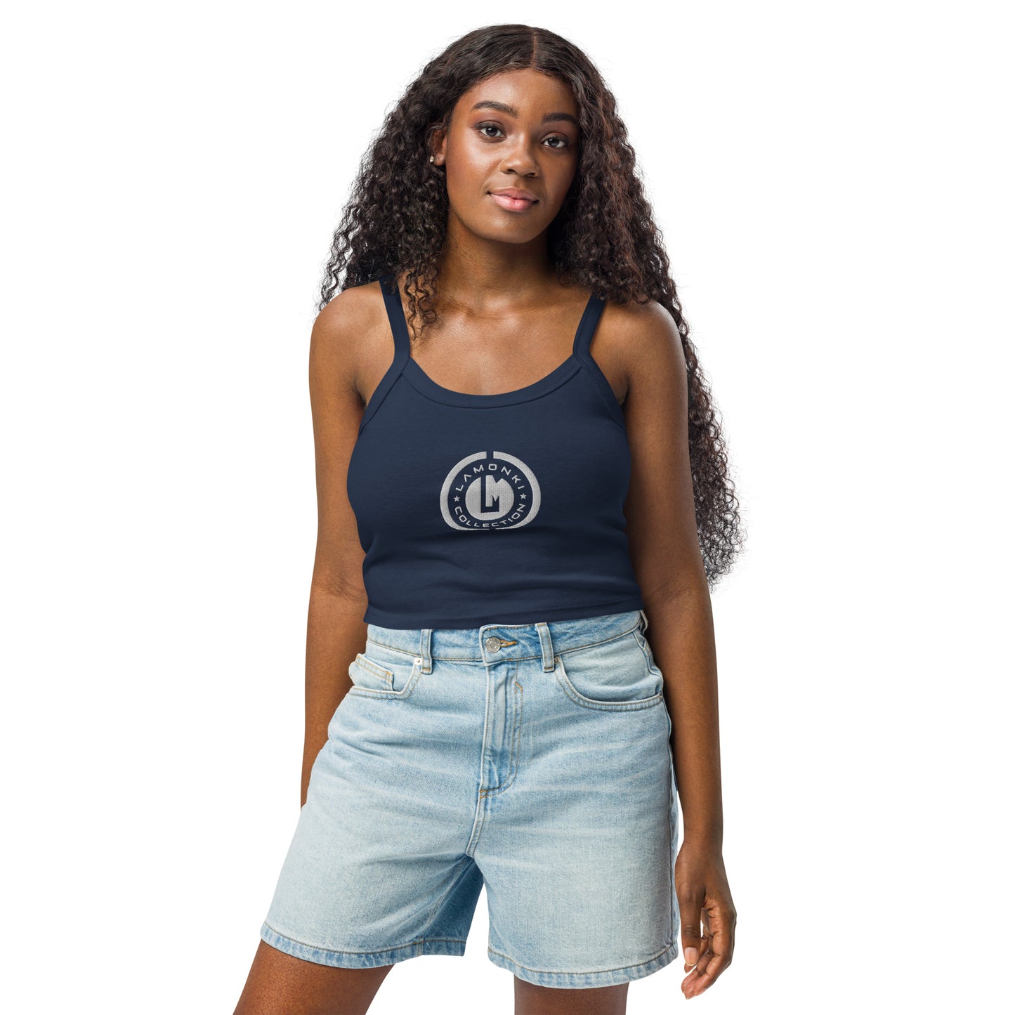 LaMonki Logo Women’s micro-rib tank top