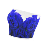 Blue Roses Bandeau Top