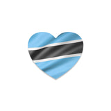Botswana Flag Heart Coaster