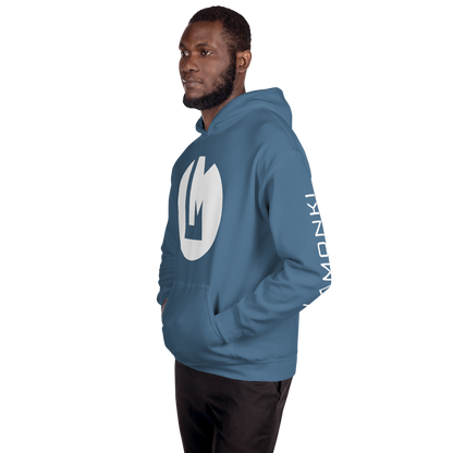 White Symbol Print Unisex Hoodie