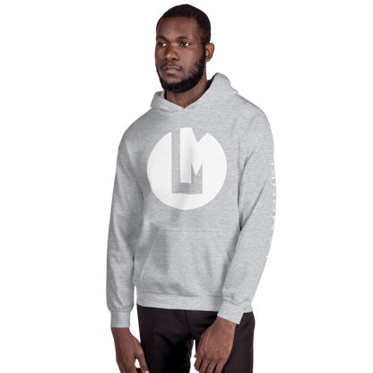 White Symbol Print Unisex Hoodie