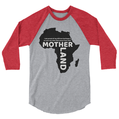 Mother land Unisex 3/4 sleeve raglan shirt