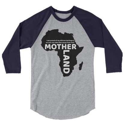 Mother land Unisex 3/4 sleeve raglan shirt