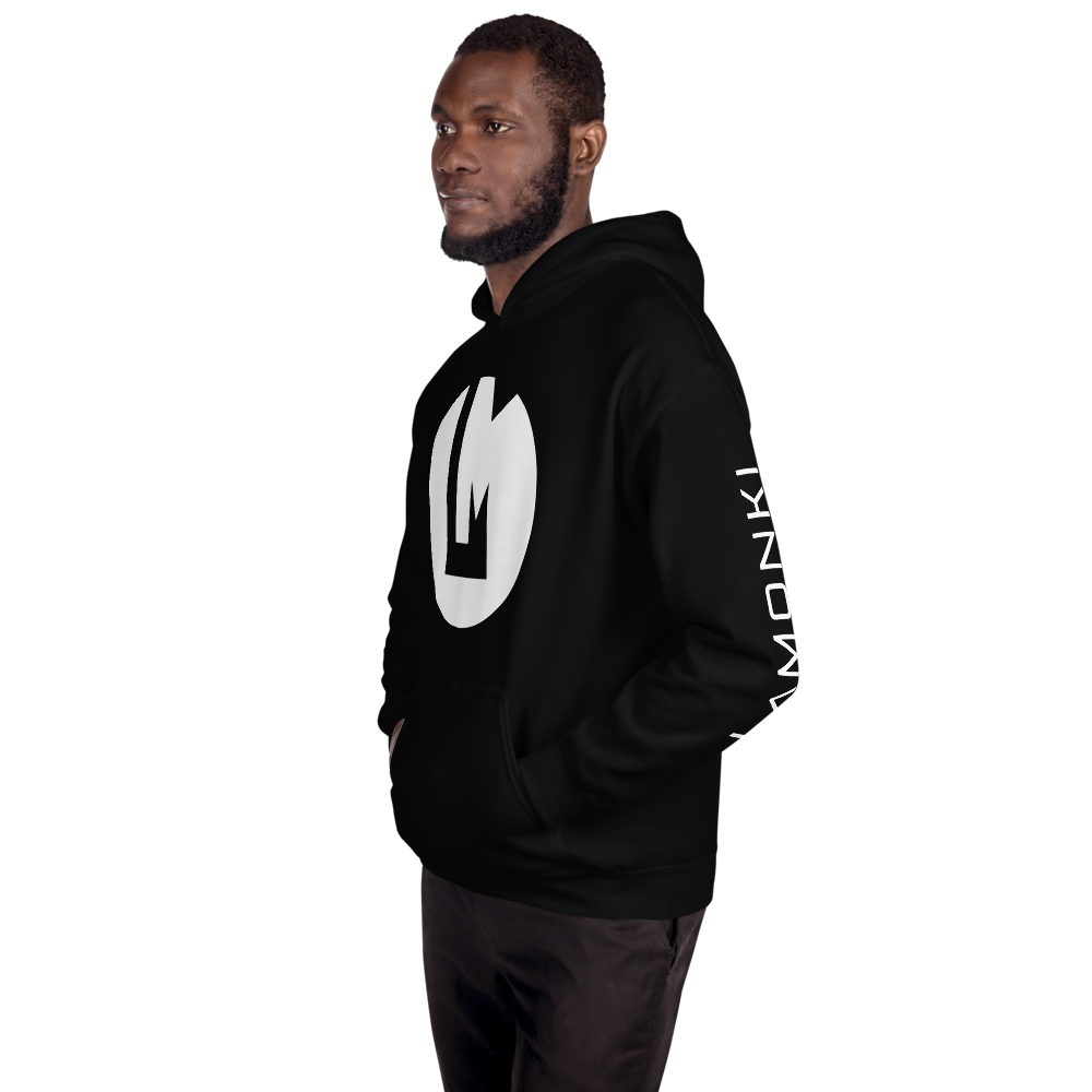 White Symbol Print Unisex Hoodie