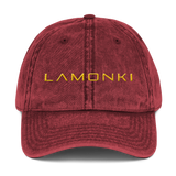 Yellow LaMonki Vintage Cotton Twill Cap