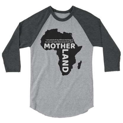 Mother land Unisex 3/4 sleeve raglan shirt