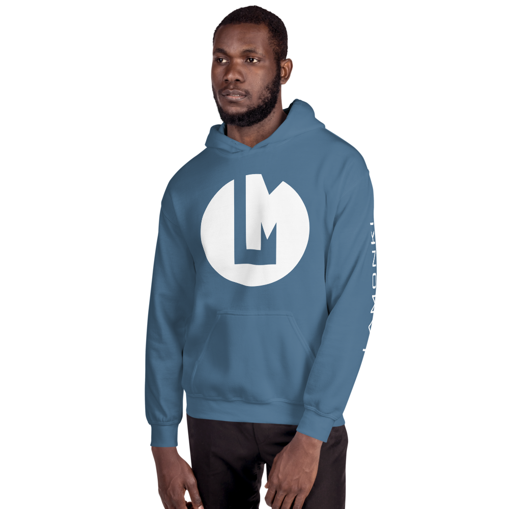 White Symbol Print Unisex Hoodie