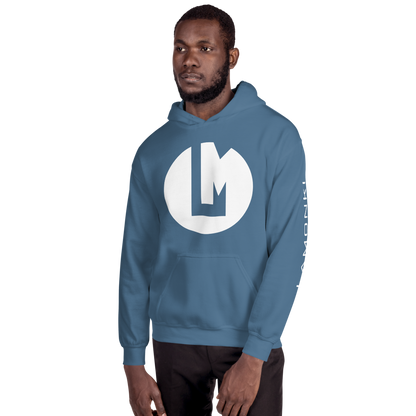 White Symbol Print Unisex Hoodie