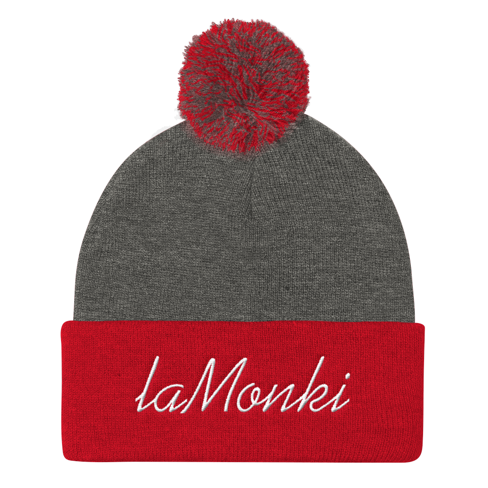 LaMonki Pom Pom Knit Cap