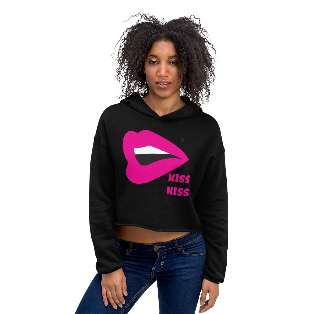 Kiss Kiss Crop Hoodie