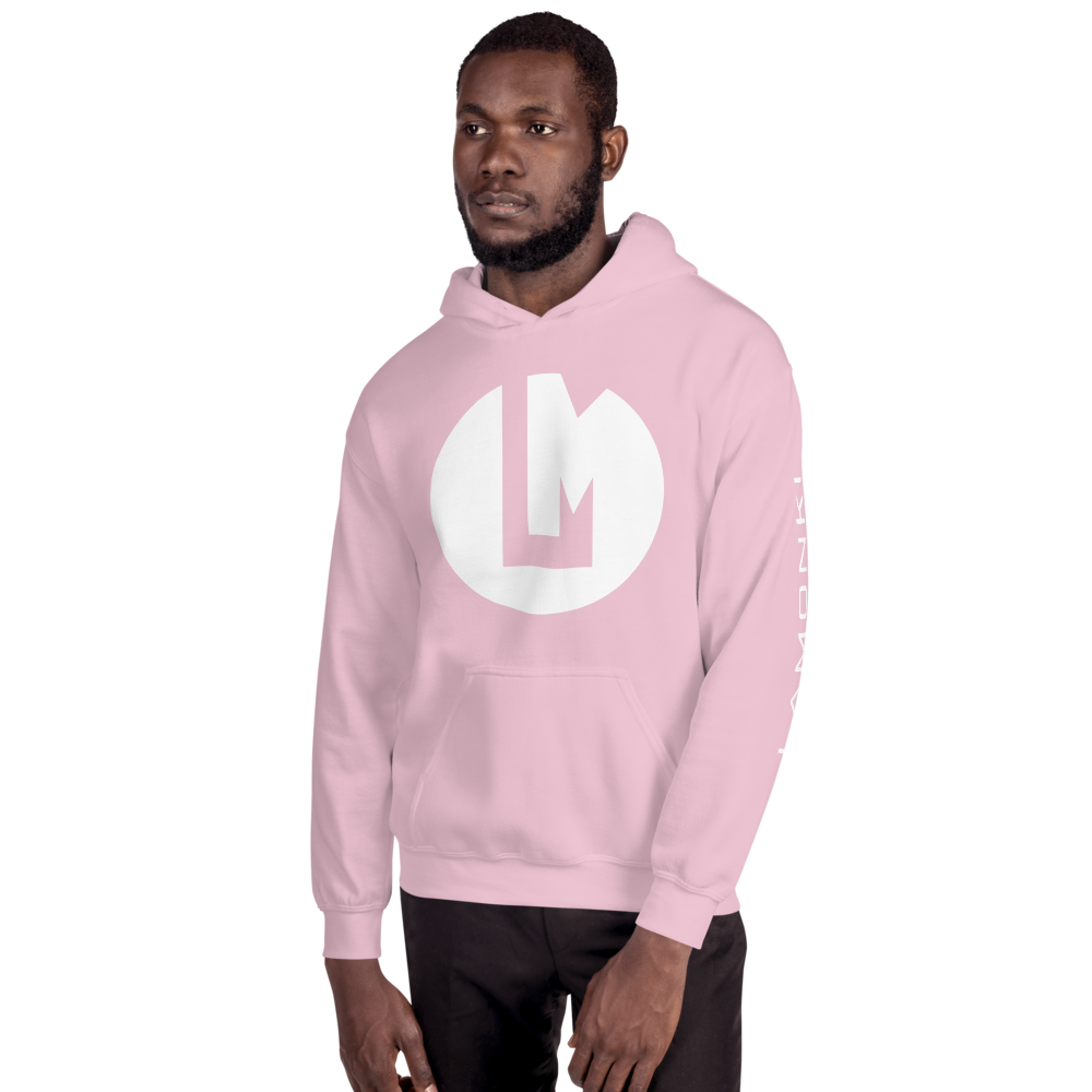 White Symbol Print Unisex Hoodie