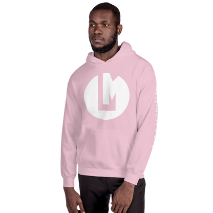 White Symbol Print Unisex Hoodie