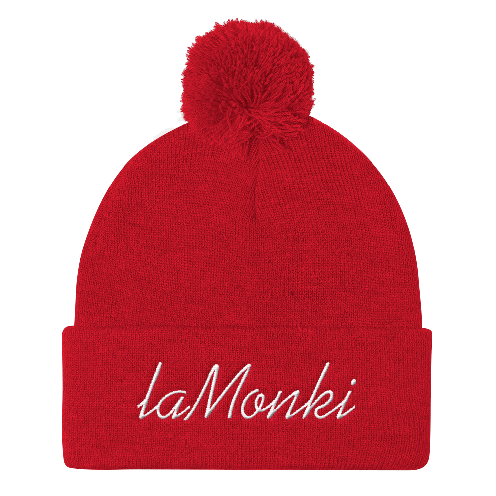 LaMonki Pom Pom Knit Cap