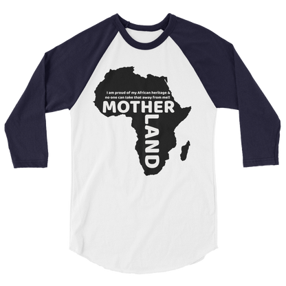 Mother land Unisex 3/4 sleeve raglan shirt