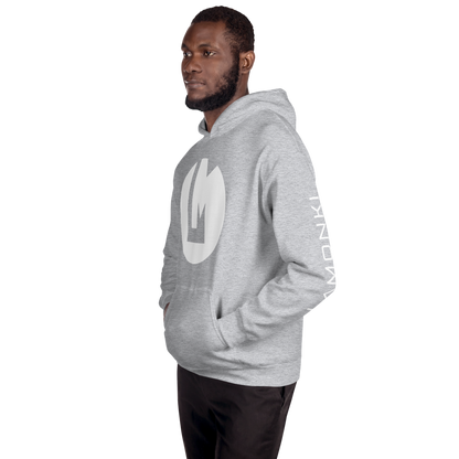 White Symbol Print Unisex Hoodie