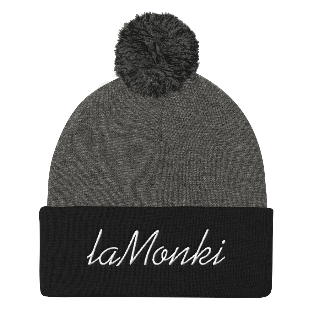 LaMonki Pom Pom Knit Cap