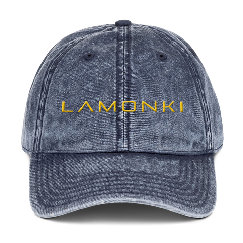 Yellow LaMonki Vintage Cotton Twill Cap