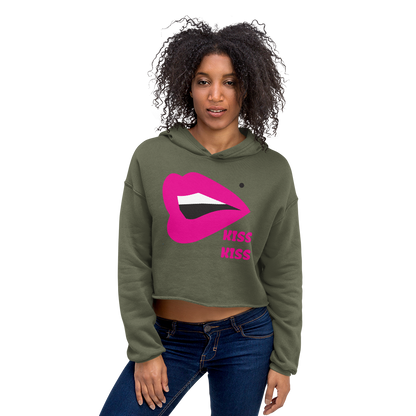 Kiss Kiss Crop Hoodie