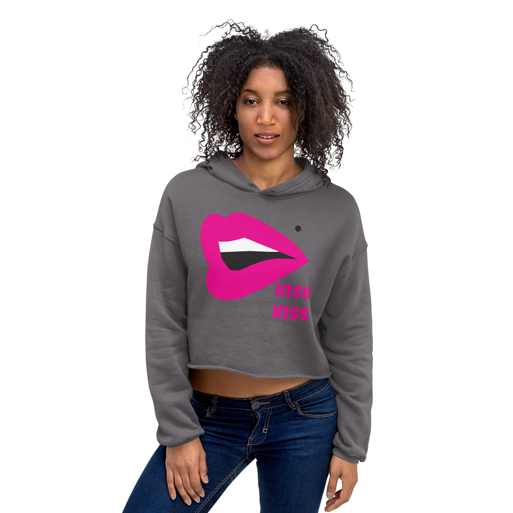 Kiss Kiss Crop Hoodie