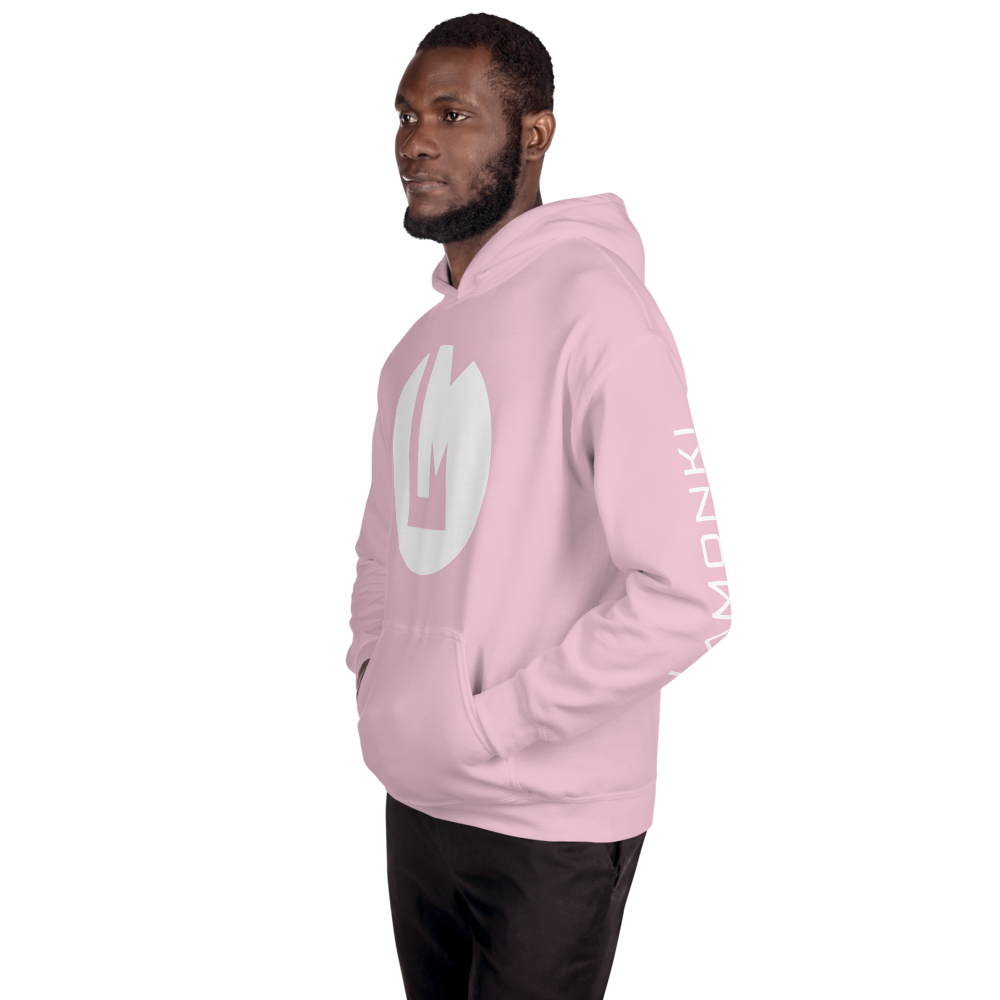 White Symbol Print Unisex Hoodie