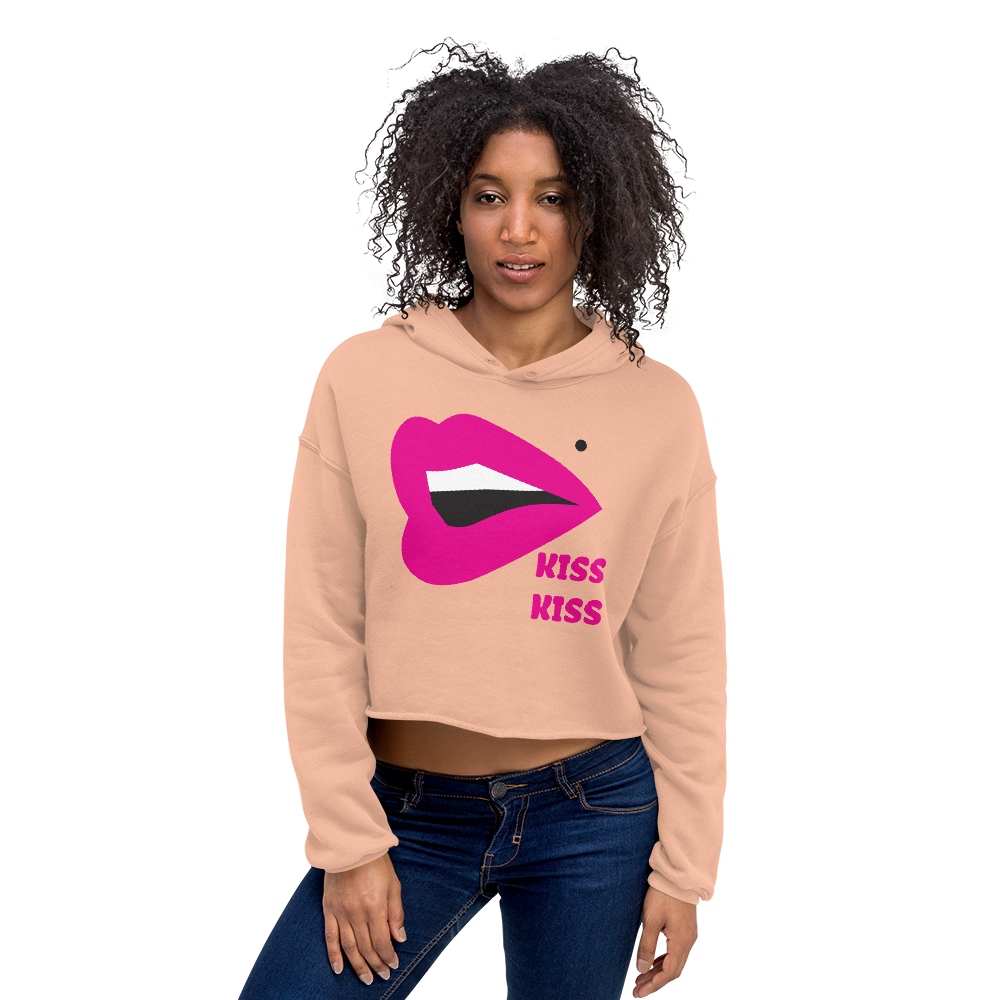 Kiss Kiss Crop Hoodie