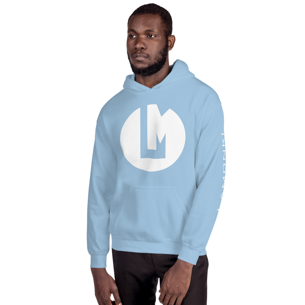 White Symbol Print Unisex Hoodie