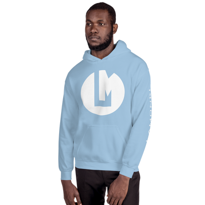 White Symbol Print Unisex Hoodie