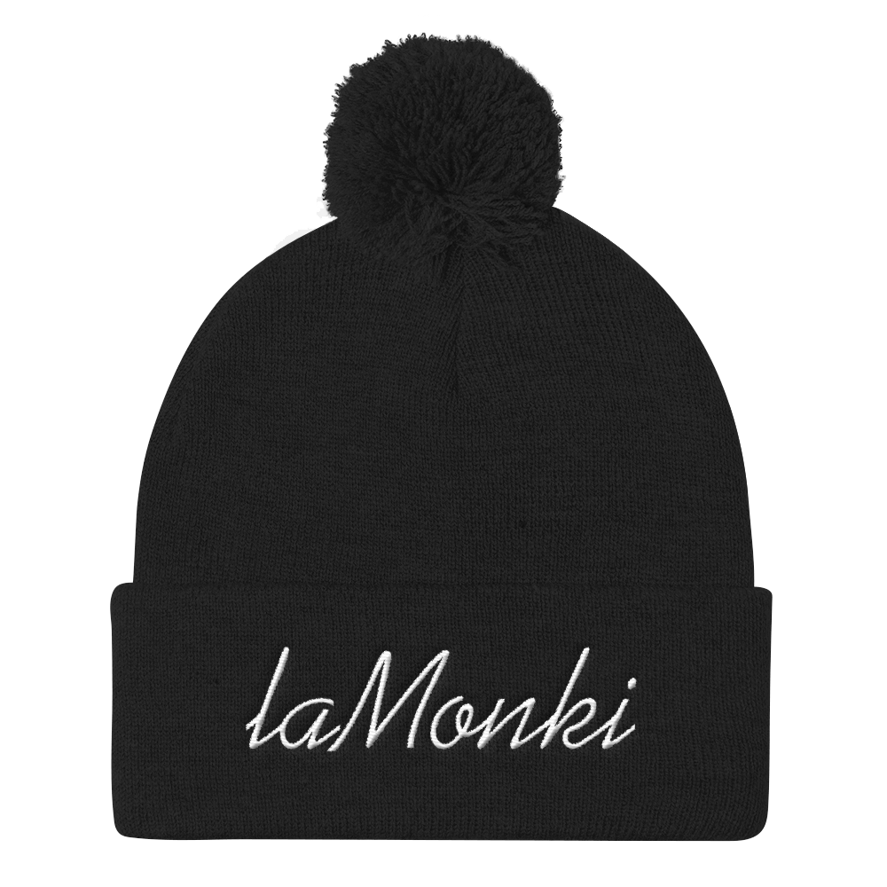 LaMonki Pom Pom Knit Cap