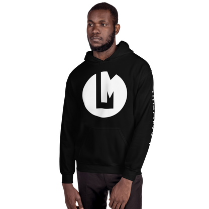 White Symbol Print Unisex Hoodie